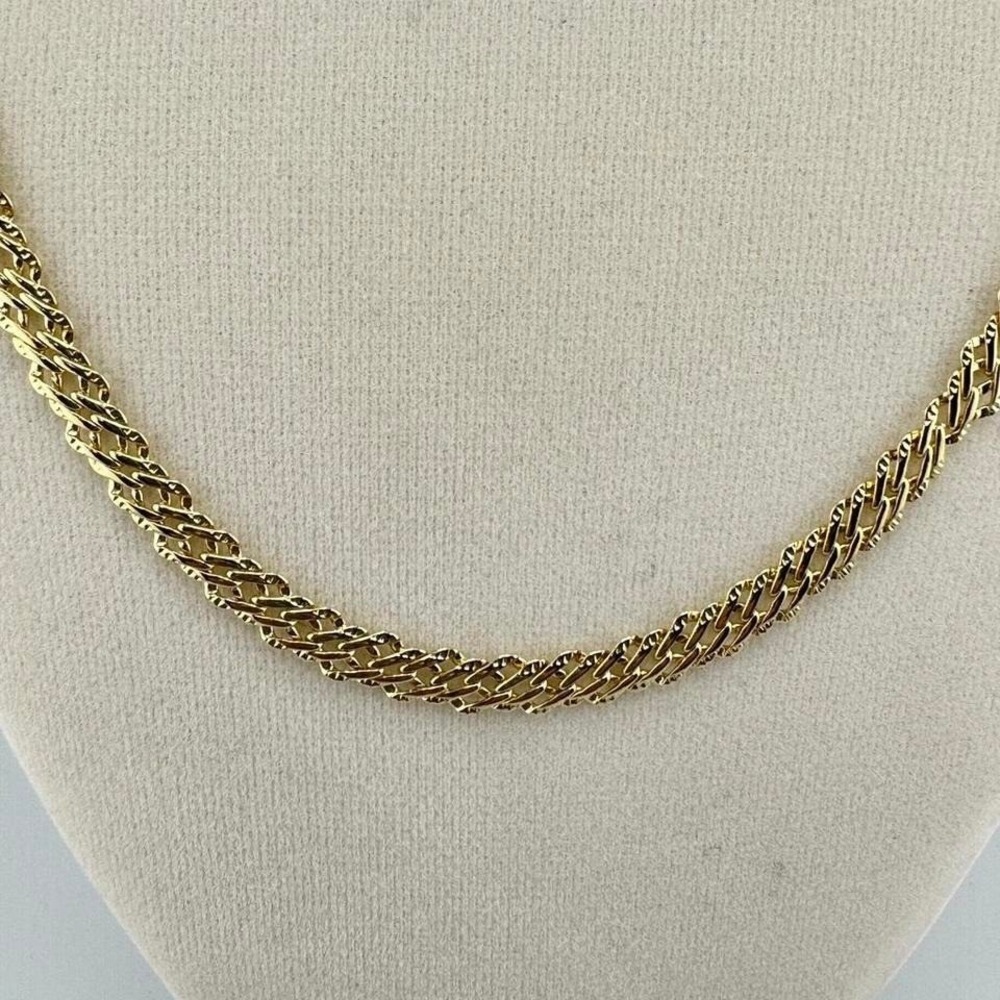 14K Gold Plated Spaniard Link Chain Necklace